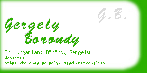 gergely borondy business card